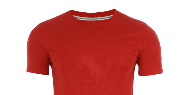 Červené tričko se znakem Ferrari Puma