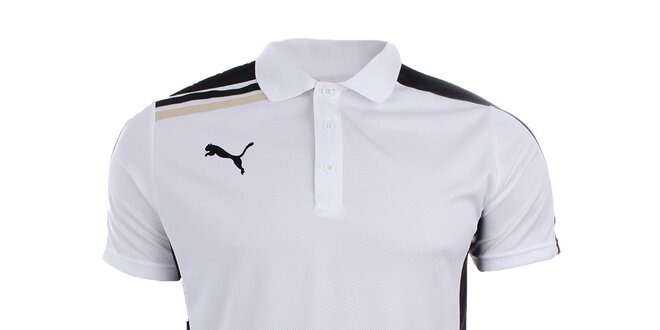 Pánské bílé polo tričko s černými prvky Puma