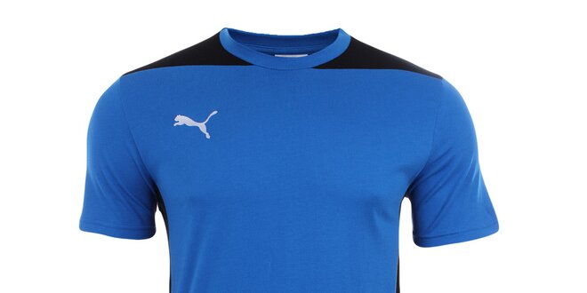 Pánské královsky modré tričko s černými prvky Puma