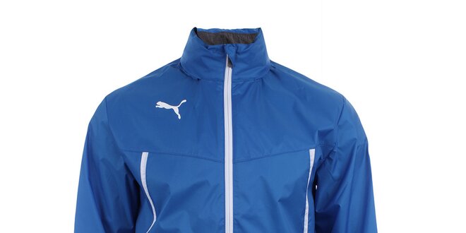 Pánská modrá sportovní bundička s bílými prvky Puma