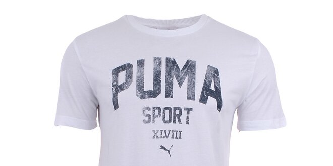 Pánské bílé tričko s nápisem Puma