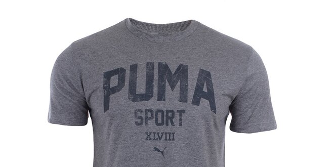 Pánské šedé tričko s nápisem Puma