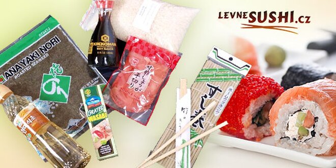 Set s výbavou a ingrediencemi pro milovníky sushi