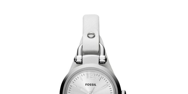 Dámské hodinky s bílým řemínkem Fossil
