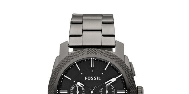 Pánské černé hodinky Fossil