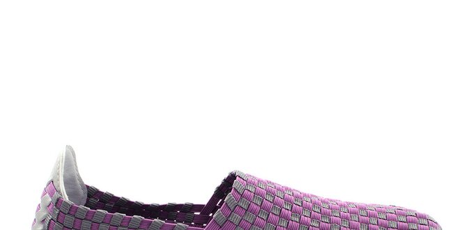 Dámské fialovo-šedé proplétané boty So Real