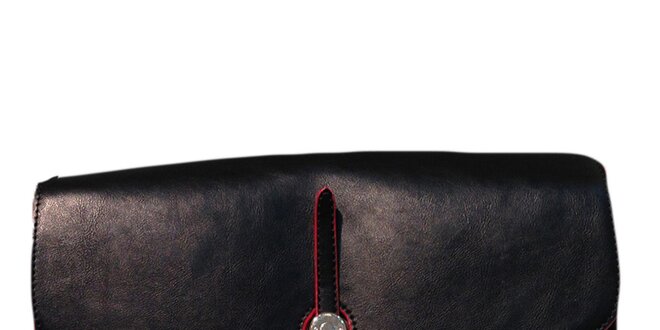 Dámská černá kabelka s obrácenou přezkou The Style London