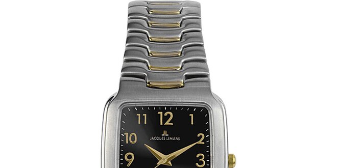 Dámské elegantní ocelové hodinky s černým ciferníkem Jacques Lemans
