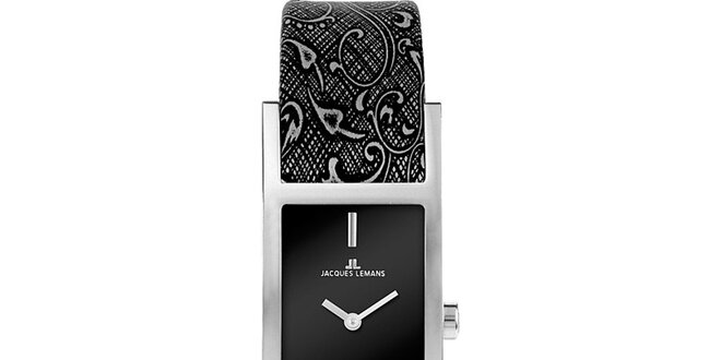 Dámské ocelové hodinky se vzorovaným řemínkem Jacques Lemans