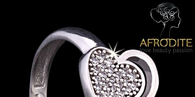 Dámský prsten ve tvaru srdce Afrodite