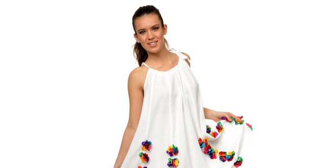Dámské květinové šaty v bílé barvě Joseph Alessander