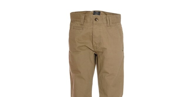 Ležérní pánské kalhoty ve světle hnědé barvě značky Deeluxe