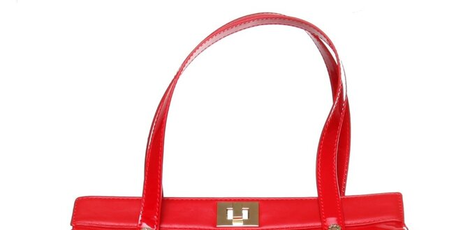 Dámská červená lakovaná kabelka Versace Jeans
