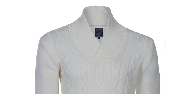 Pánský smetanově bílý pletený svetr Giorgio di Mare