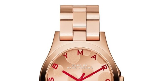 Dámské pozlacené hodinky Marc Jacobs v barvě růžového zlata
