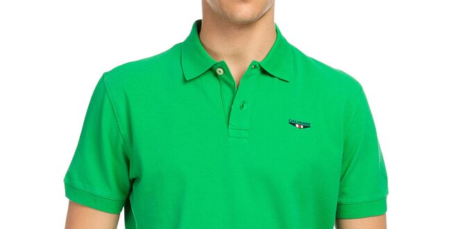 Pánské výrazně zelené polo tričko Galvanni