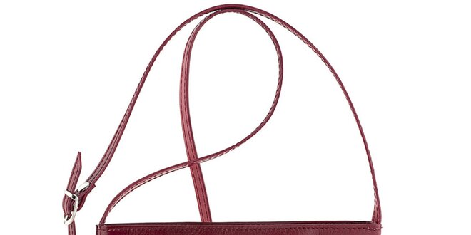 Dámská červená kožená kabelka přes rameno Tina Panicucci