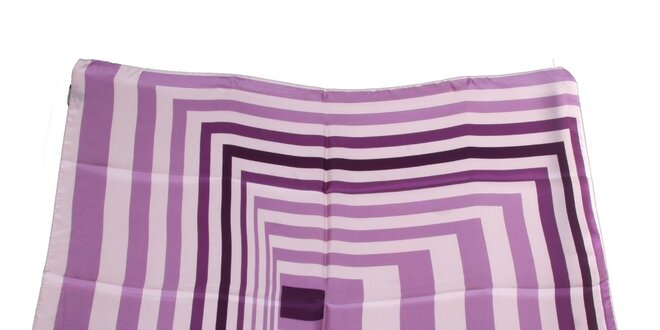 Dámský šeříkový hedvábný šátek Gianfranco Ferré s grafickým vzorem