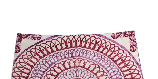 Dámský fialovo-růžový hedvábný šál Gianfranco Ferré s ornamenty