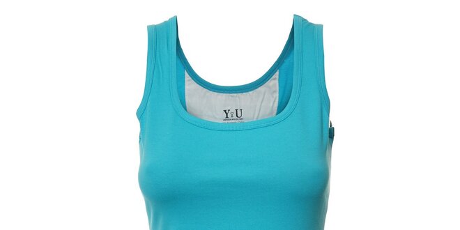 Dámské tílko YU Feelwear v azurové barvě
