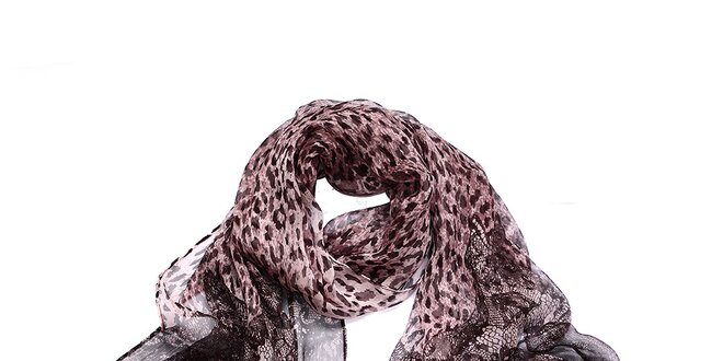 Dámský šátek s leopardím potiskem Giancarlo Bassi