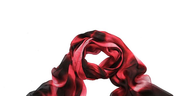 Dámský červeno-černý šátek Giancarlo Bassi
