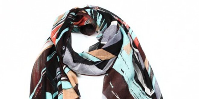 Dámský šátek s vícebarevným vzorem Giancarlo Bassi