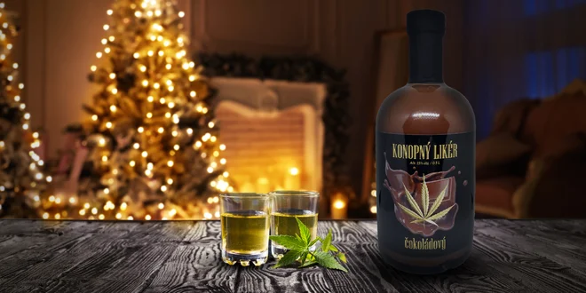 Konopný čokoládový likér od slovenského výrobcu
