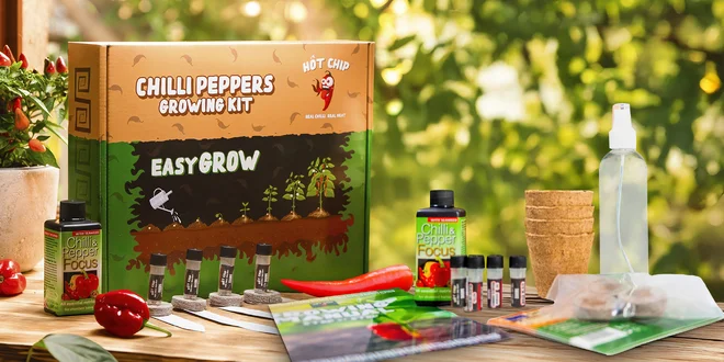 Dárková sada na pěstování chilli papriček včetně hnojiva