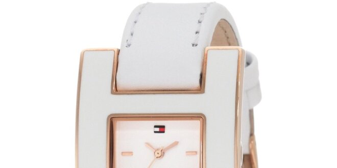 Dámské designové bílé hodinky Tommy Hilfiger