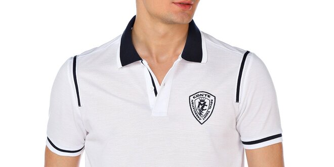 Pánské polo triko v bílé barvě M. Conte