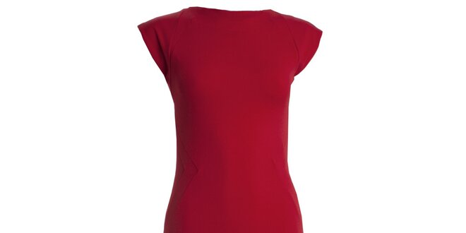 Dámské červené šaty s krátkým rukávem CeMe London