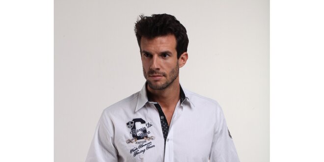 Pánská bílá bavlněná košile Giorgio di Mare