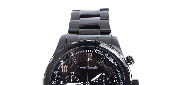 Pánské hodinky v černé barvě Yves Bertelin