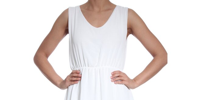 Dámské bílé asymetrické šaty SforStyle
