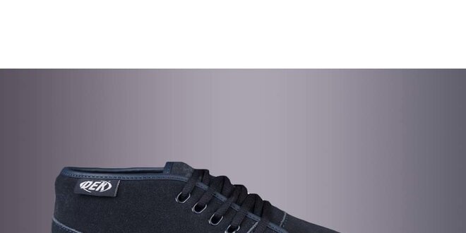 Pánské tmavě modré kožené boty DEK