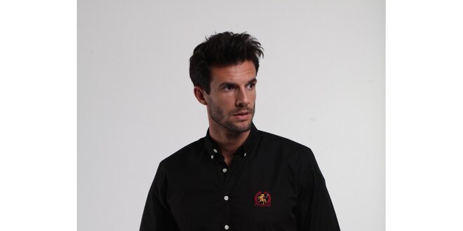 Pánská černá bavlněná košile Giorgio di Mare