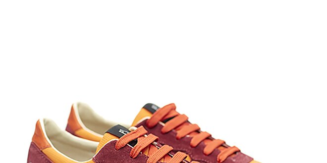 Dámské červeno-oranžové sportovní tenisky Shoe the Bear