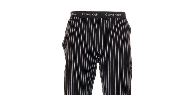 Pruhované černé pánské kalhoty Calvin Klein