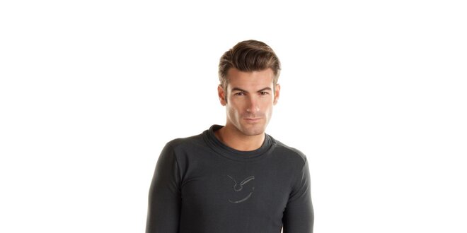 Pánské tmavě šedé tričko Gianfranco Ferré s dlouhým rukávem