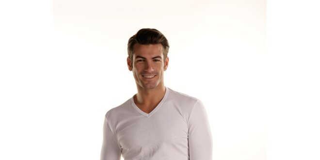 Pánské bílé tričko Gianfranco Ferré s dlouhým rukávem