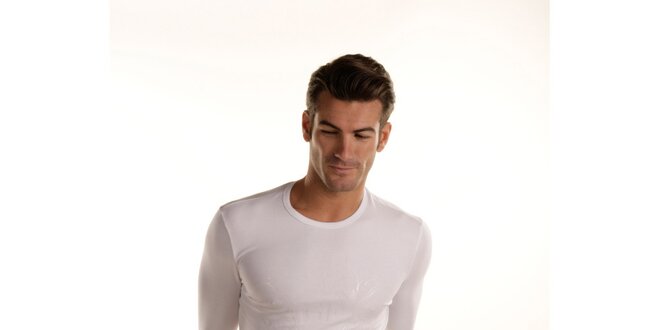 Pánské bílé tričko Gianfranco Ferré s dlouhým rukávem