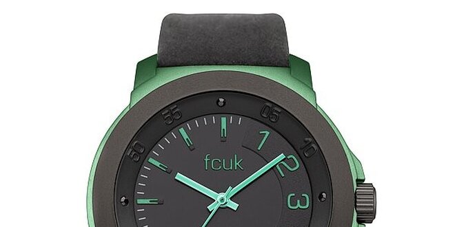 Dámské zeleno-černé hodinky FCUK Ladies