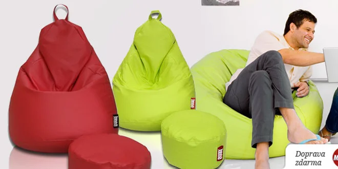 Sedací pytel a podnožník včetně dodání. Český výrobce!