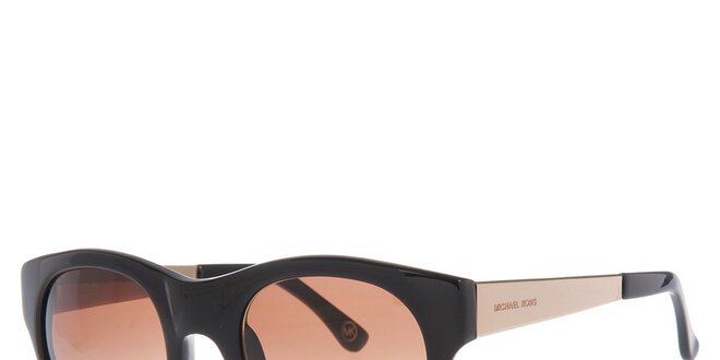 Dámské černé oválné sluneční brýle s hnědými skly Michael Kors