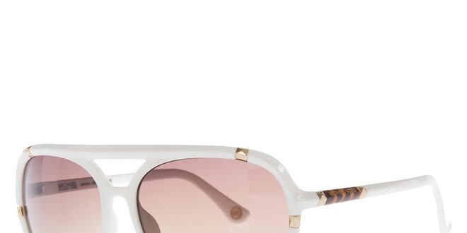 Dámské bílé sluneční brýle s jemným gradientním efektem Michael Kors