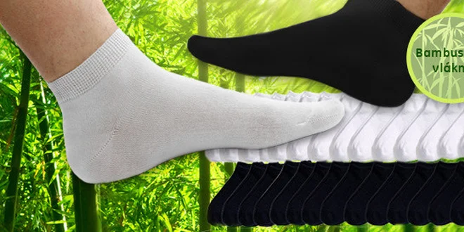 15 párů ponožek s bambusovým vláknem