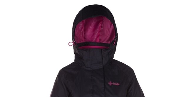 Dámská černá outdoorová bunda s kapucí Kilpi