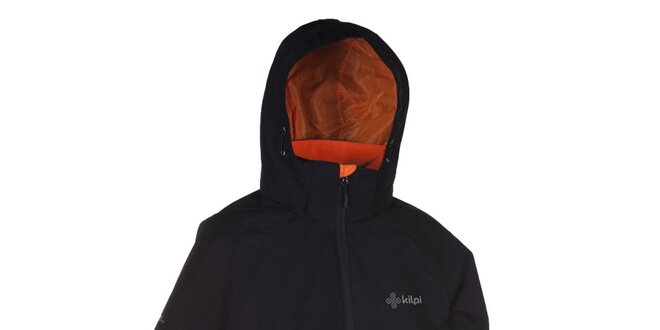 Pánská černá outdoorová bunda s kapucí Kilpi