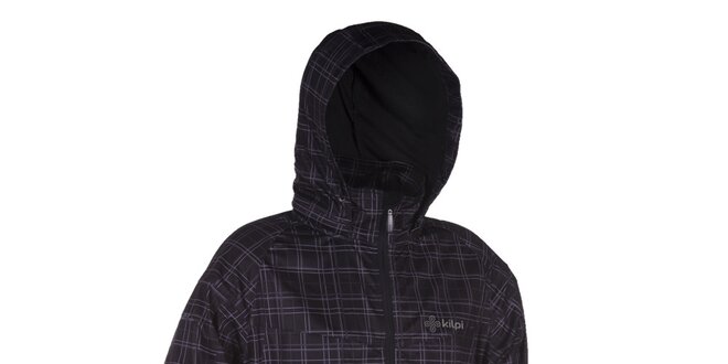 Pánská černá softshellová bunda se vzorem Kilpi